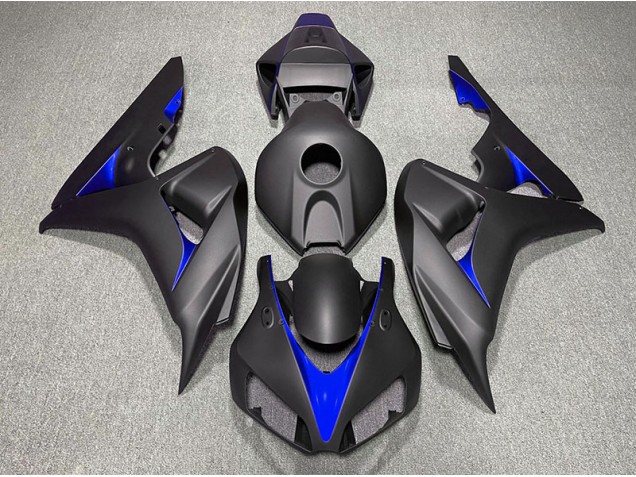 Negro Mate & Azul 2006-2007 Honda CBR1000RR Carenado Moto