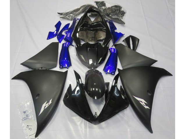 Negro Mate & Azul 2009-2011 Yamaha R1 Carenado Moto