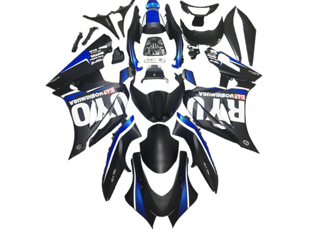 Negro Mate & Azul 2017-2023 Suzuki GSXR 1000 Carenado Moto