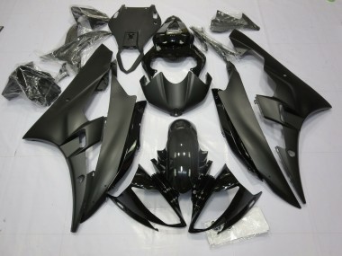 Negro Mate & Brillante 2006-2007 Yamaha R6 Carenado Moto