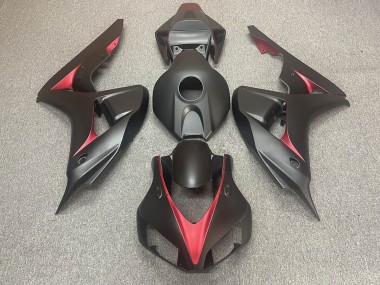 Negro Mate & Rojo 2006-2007 Honda CBR1000RR Carenado Moto