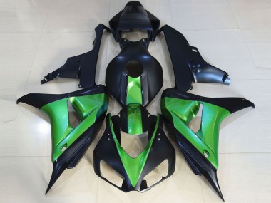 Negro Mate & Verde 2006-2007 Honda CBR1000RR Carenado Moto