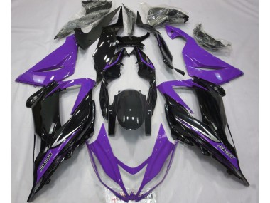 Negro & Morado 2013-2018 Kawasaki ZX6R Carenado Moto