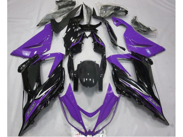 Negro & Morado 2013-2018 Kawasaki ZX6R Carenado Moto