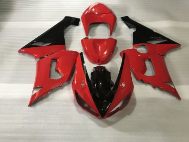 Negro Rojo 2005-2006 Kawasaki ZX6R Carenado Moto