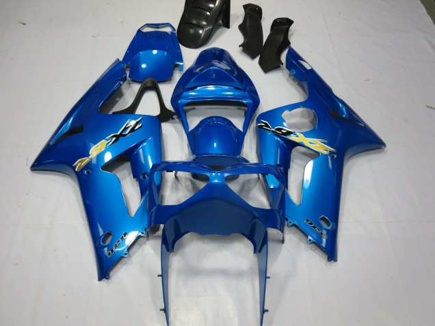 Ninja Azul 2003-2004 Kawasaki ZX6R Carenado Moto