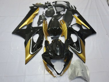 Oro & Negro 2005-2006 Suzuki GSXR 1000 Carenado Moto