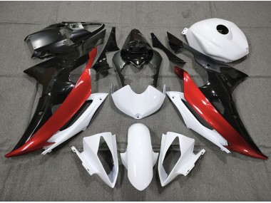 Personalizado Rojo Blanco & Negro 2008-2016 Yamaha R6 Carenado Moto