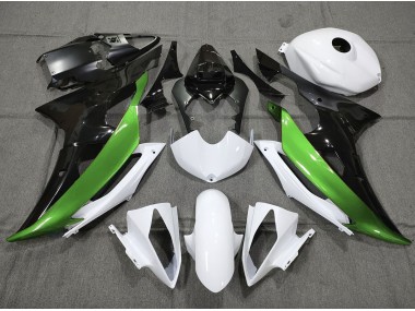 Personalizado Verde Blanco & Negro 2008-2016 Yamaha R6 Carenado Moto