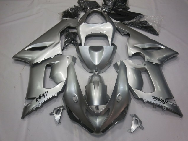 Plata 2005-2006 Kawasaki ZX6R Carenado Moto