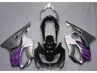 Plata Brillante & Morado 1999-2000 Honda CBR600 F4 Carenado Moto