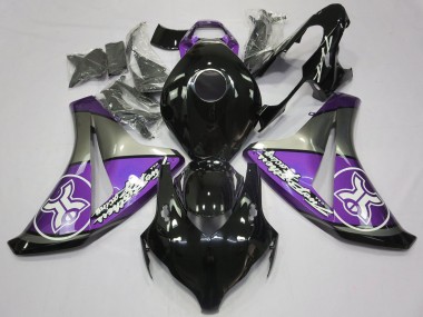 Púrpura Sobre Negro Personalizado 2008-2011 Honda CBR1000RR Carenado Moto