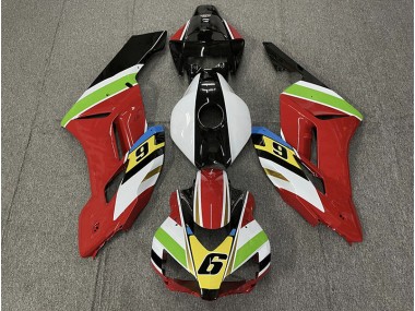 Rojo 6 2004-2005 Honda CBR1000RR Carenado Moto