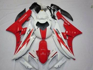 Rojo Blanco Estilo OEM 2006-2007 Yamaha R6 Carenado Moto