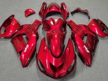 Rojo Brillante 2006-2011 Kawasaki ZX14R Carenado Moto