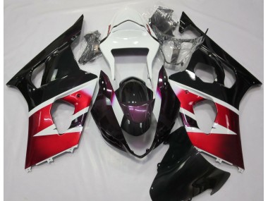 Rojo Brillante & Blanco 2003-2004 Suzuki GSXR 1000 Carenado Moto