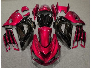 Rojo Brillante & Negro 2012-2021 Kawasaki ZX14R Carenado Moto