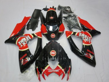 Rojo Lucky Strike 2006-2007 Suzuki GSXR 600-750 Carenado Moto