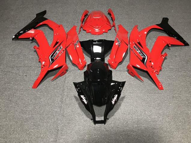 Rojo & Negro 2011-2015 Kawasaki ZX10R Carenado Moto