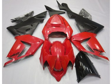 Rojo Perla & Negro 2004-2005 Kawasaki ZX10R Carenado Moto