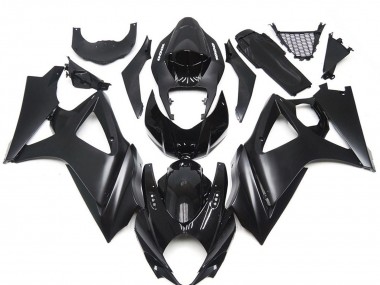 Slick Negro Mate Personalizado 2007-2008 Suzuki GSXR 1000 Carenado Moto