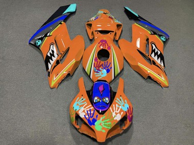 Tiburón Naranja 2004-2005 Honda CBR1000RR Carenado Moto