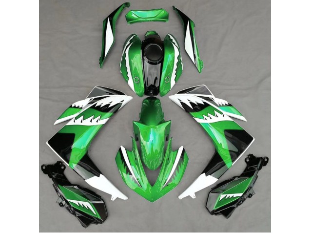 Tiburón Verde 2015-2018 Yamaha R3 Carenado Moto