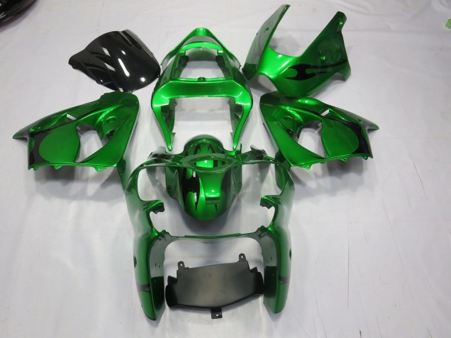 Verde 2000-2002 Kawasaki ZX6R Carenado Moto