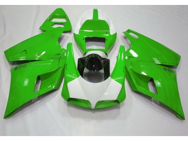 Verde Brillante & Blanco 1993-2005 Ducati 996 748 916 998 Carenado Moto