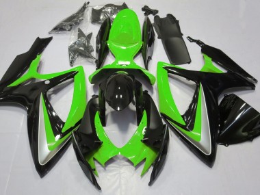 Verde Brillante Debadged 2006-2007 Suzuki GSXR 600-750 Carenado Moto