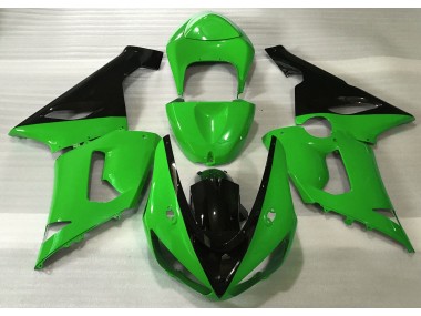 Verde Brillante & Negro 2005-2006 Kawasaki ZX6R Carenado Moto