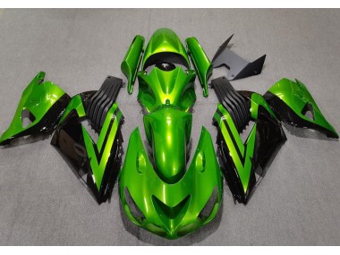 Verde Brillante & Negro 2006-2011 Kawasaki ZX14R Carenado Moto