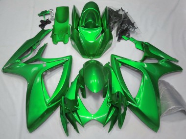 Verde Brillo Liso 2006-2007 Suzuki GSXR 600-750 Carenado Moto