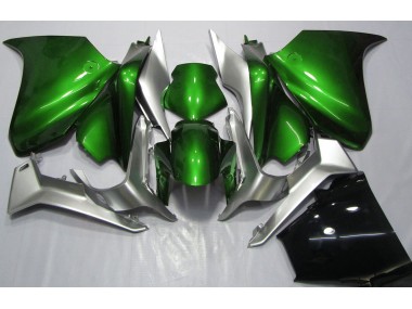 Verde Intenso & Plateado 2010-2013 Honda VFR1200 Carenado Moto