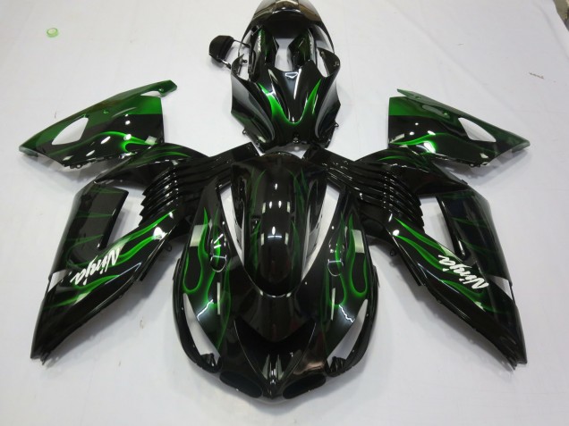 Verde Llama 2006-2011 Kawasaki ZX14R Carenado Moto