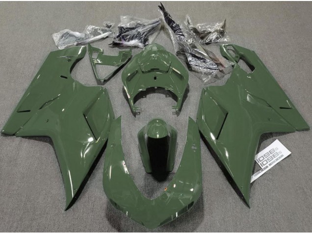 Verde Militar Brillante 2007-2014 Ducati 848 1098 1198 Carenado Moto