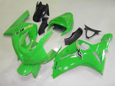 Verde Negro Cheq 2003-2004 Kawasaki ZX6R Carenado Moto